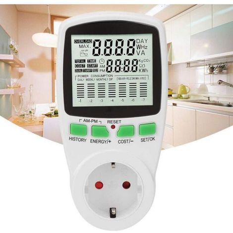 Electricity Usage Monitor,Electric Meter Outlet with 7 Modes and LCD Display,Multifunctional Power Meter Outlet for Energy Sa Femeo (1/5)
