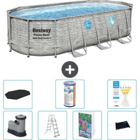 Bestway Bestway Power Steel Ovale - 549x274x122 cm - 8-pièces  S619