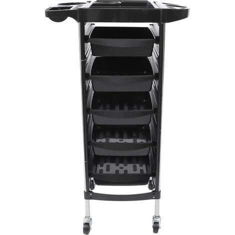 Chariot de Salon, 5 Couches, Mobilité Durable, noir (1/2)