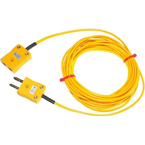 Cordons prolongateurs et thermocouples type Type K RS PRO, 3m, temp. max. 105°C, gaine PVC ( Prix pour 1 )