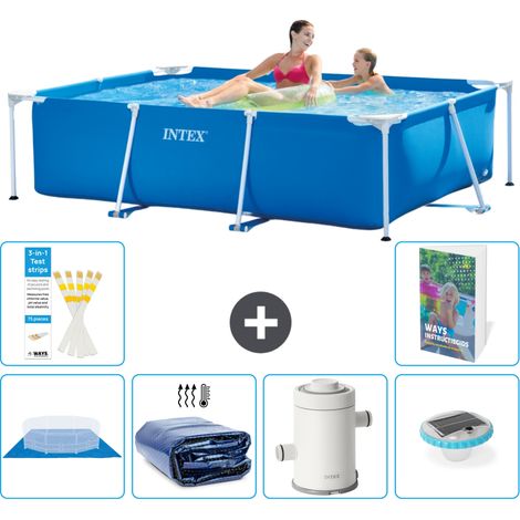 Intex Piscina con estructura Rectangular - 220x150x60 cm - 7-piezas  S98