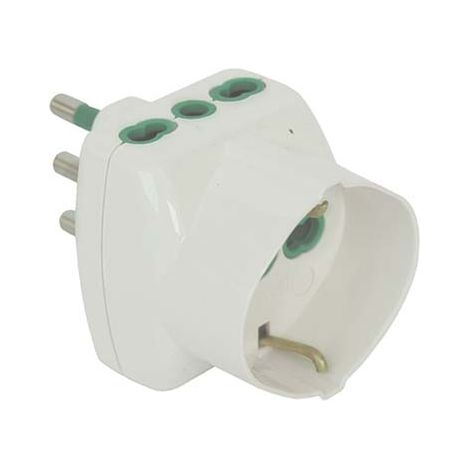 ADATTATORE TRIPLO 16A-16A+SCHUKO FME - BIANCO 2P+T- 2 pezzi