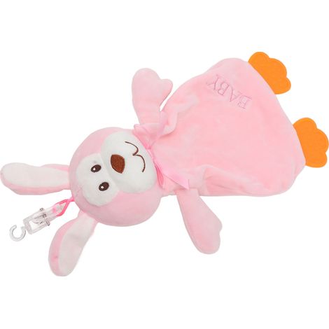 Couverture bébé douce et colorée pour nourrisson dès 3 mois - Serviette de confort polyvalente avec motif lapin rose - Idéale pour la sécurité et le bien-être (1/5)