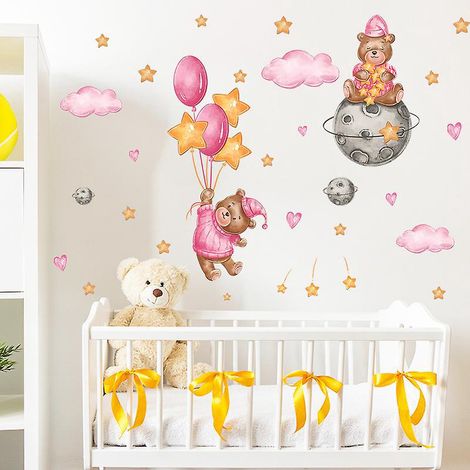 autocollant De Dcoration De Chambre D'enfant, Autocollant Mural De Dessin Anim, Poster D'art Mural, Autocollant D'art  Dcoller Et  Coller Pour La (1/5)