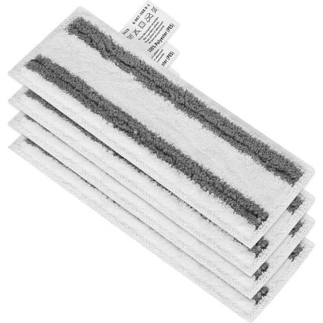 Lingette pour Nettoyeur Vapeur Karcher Easyfix SC2 SC3 SC4 SC5 Chiffons Serpillières Bonnettes en Microfibre pour Karcher Easyfix SC Série (rayure grise 4pcs) (1/4)