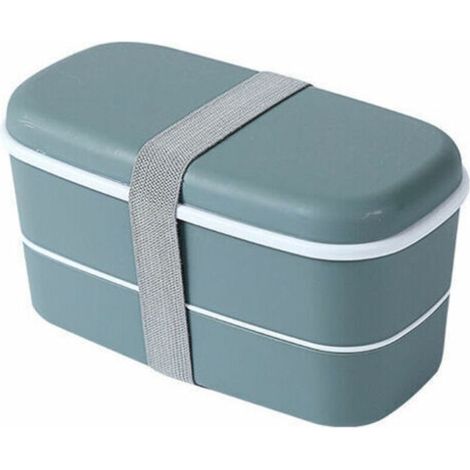 LaBlanc – Große Lunchbox für Erwachsene – Bento-Box – Auslaufsicher, BPA-frei – Lunchbox mit zwei Fächern, Besteck und Trennwänden – Mikrowellen- und spülmaschinengeeignet – Ideal für Arbeit und Schul (1/3)