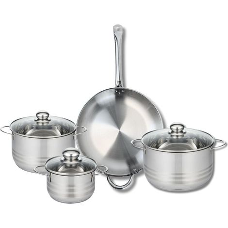 Ensemble de 1 Poêle de cuisson 32 cm et 3 faitouts 16, 20 et 24 cm Elo Profi Brillant (1/5)