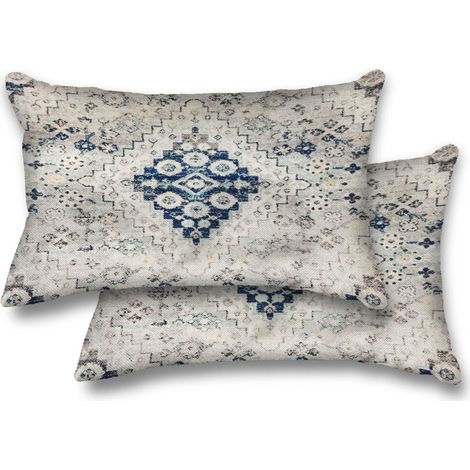 Ein Set türkisch-persisch-bohemischer Zierkissenbezüge, 12x20 Zoll, Vintage-Druck, böhmische Dekokissenbezüge, geeignet für Sofas, Bänke, Schlafzimmer – kompatibel.
