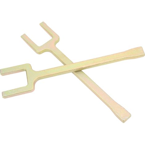 Lot de 2 outils dégageois d'essieu en acier, coin et cale séparateur rotule pour véhicules traction avant (1/5)