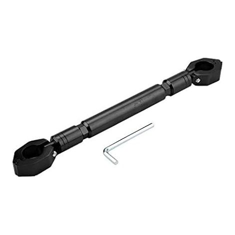Accessoires de moto en alliage d'aluminium Poignée de maintien équilibrée Barre transversale pour motocyclette couleur noire (1/5)