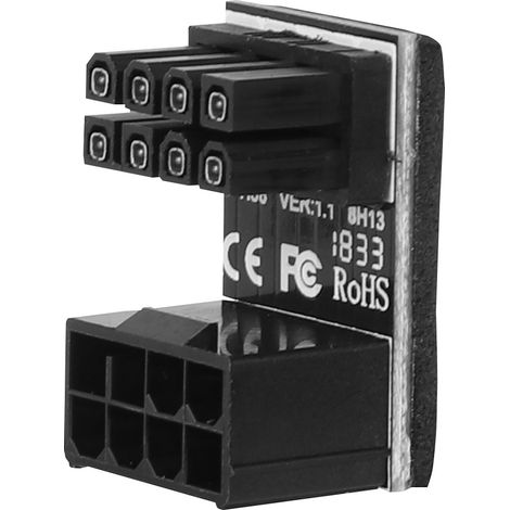 Adaptateur Connecteur Alimentation Carte Graphique 8PIN Coude 180° PH38B (Clip en Bas) (1/5)