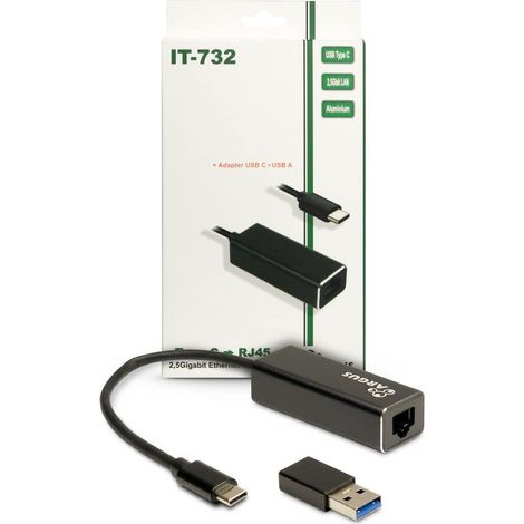 Adaptateur réseau USB ARGUS IT-732, USB-C, 2,5 GBit/s (1/3)