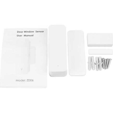 Capteur WiFi Porte Fenêtre Détecteur Ouverture Magnétique Alarme Temps Réel Compatible Tuya Smart Home Sécurité ABS (1/5)