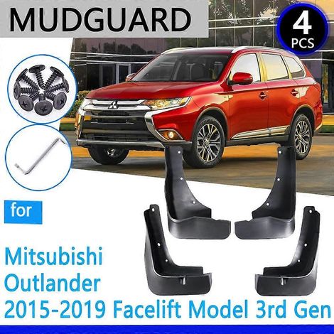 Garde-boue compatibles avec Mitsubishi Outlander 2015 2016 2017 2018 2019 - Accessoires auto - Bavettes - Ailes - Pièces de rechange auto (1/5)