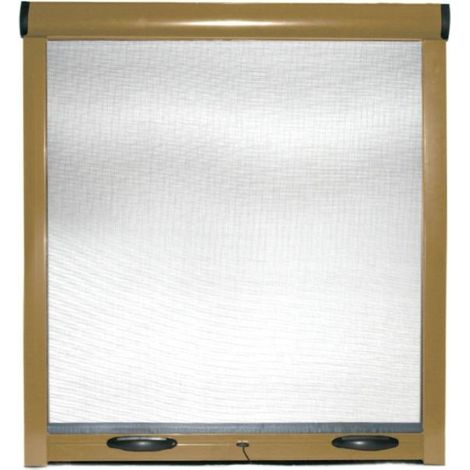 Zanzariera a rullo bronzo per finestra con frizione in kit riducibile 100x170 cm
