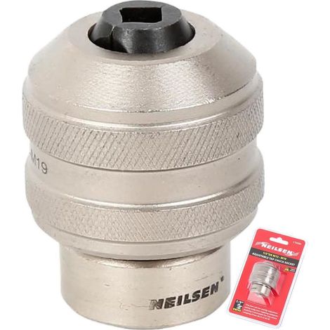 Neilsen Adjustable Interchangeable Tap Wrench Ratchet Chuck Socket 1/2" M13-M19