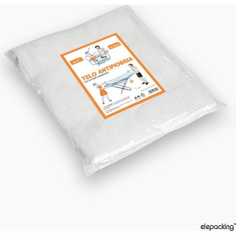 TELO ANTIPIOGGIA CON OCCHIELLI TRASPARENTI 100GR/MQ 8X10  ELEPAKING