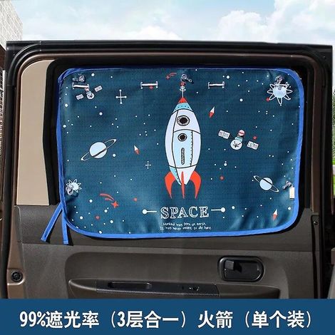 Pare-soleil de voiture, film de protection solaire pour vitres arrière et latérales, motif dessin animé, protection contre la chaleur et les UV, universel, pour bébés et enfants.