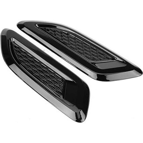 Lüftungsgitter, Auspuffflügel-Zierleiste aus Kohlefaser, universelle dekorative Außen-Motorhauben-Lüftungsgitter-Zierleiste für Land Rover Range Rover Evoque 2012-2018(2)