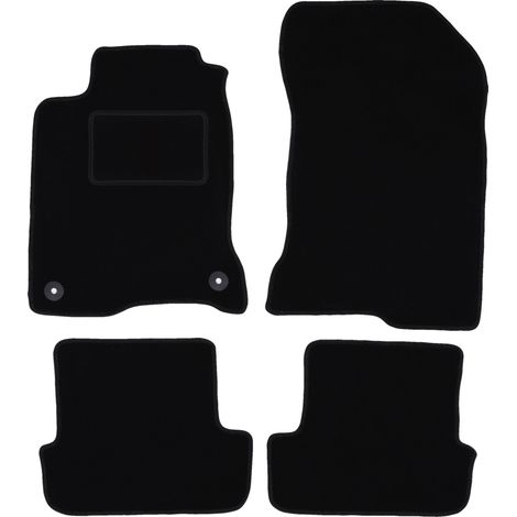 Alfombrillas de terciopelo negro para Renault Laguna III Coupé (2007-2015)