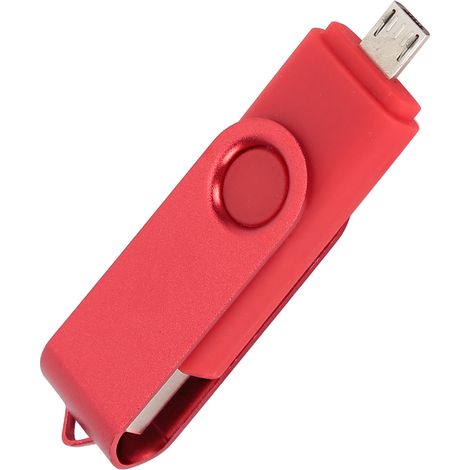 Clé USB 2.0 OTG 2 en 1, compatible smartphones, CW10040, rouge, 64 Go