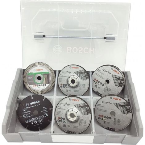 Bosch – Coffret mini L-Boxx avec 9 disques Ø76 mm – Disques à tronçonner pour métal, bois, céramique – Pour meuleuse Ø76 mm (1/10)