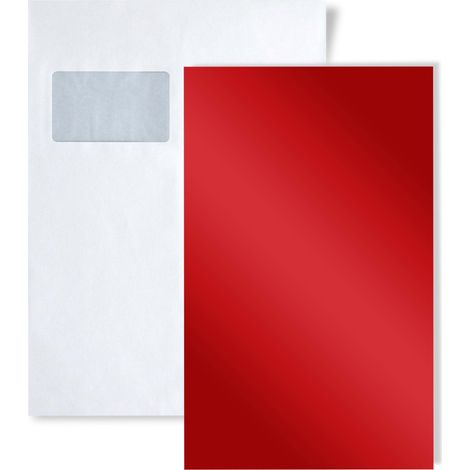 1 MUSTERSTÜCK S-23388 WallFace FASHION Red DECO Collection  Wandpaneel MUSTER in ca. DIN A5 Größe