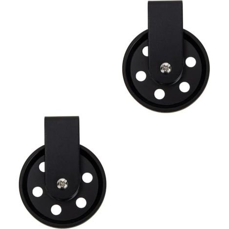 Uonlytech 2 Pièces Accessoires D'éclairage Suspension Poulie Roue Appliques Murales Noires Lampe Murale Roue En Fer Roue Rétro Corbeaux Roues De Chariot Câble Extérieur Fer Forgé (1/4)