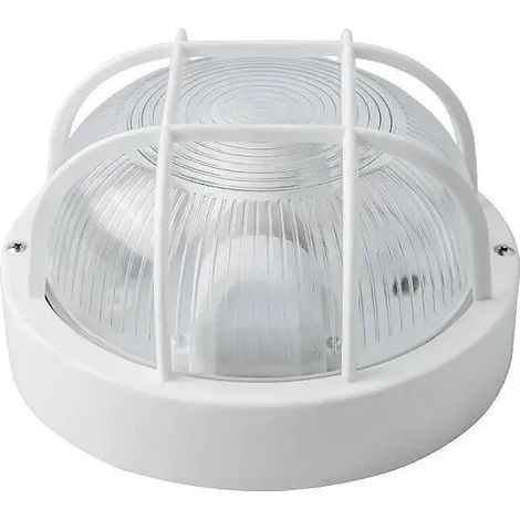 Aplique redondo exterior IP54 E27 blanco (1/2)