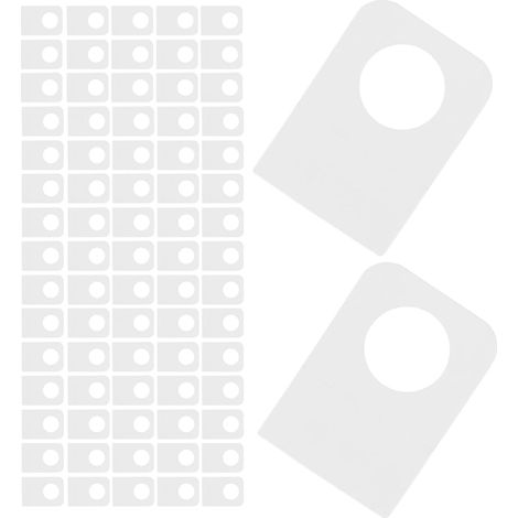 300 languettes adhésives à trou rond, en polypropylène et PET, (1/5)