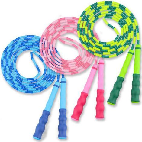 Corde à sauter perlée, corde à sauter à longueur réglable pour hommes et femmes (1/5)