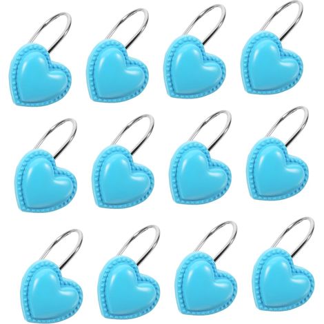 Curtain Hooks 12 Pieces Hearts Resin Classic Design Easy to