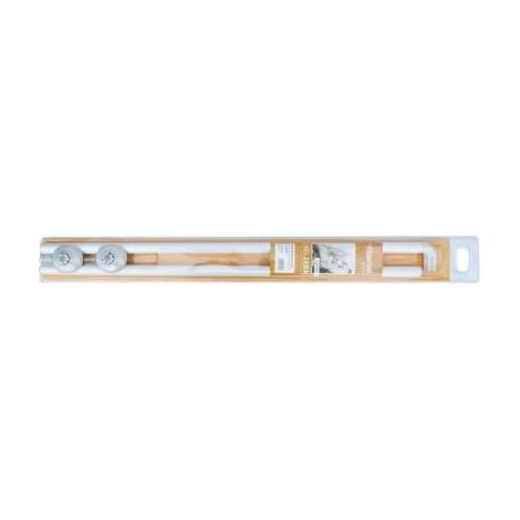 BASTONE TUBO PER TENDA DOCCIA VASCA 2 LATI ALLUMINIO BIANCO cm 80X80