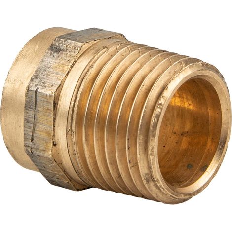 Rotguss-Lötfitting Übergangsnippel 12 mm x 3/8 Zoll AG - Typ 4243G, DVGW
