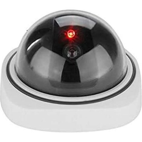 Caméra de surveillance factice intérieure/extérieure, fausse caméra de surveillance dôme avec caméra de sécurité émulée