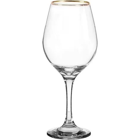 Set de 6 verres Amber 46 cl avec bord doré (1/5)