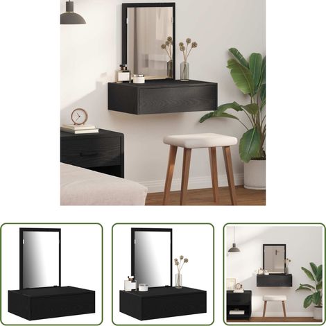 Coiffeuse moderne - Table de Toilette Noir 60 x 40 x 70 cm Bois d'ingénierie (1/5)