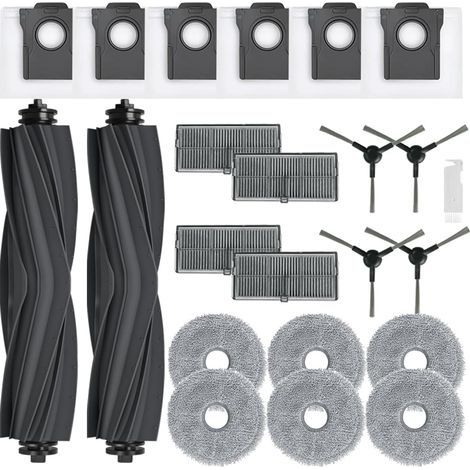 Kit d'accessoires pour L10s Ultra Gen 2/ L10s Pro Ultra Heat/ L40 Ultra AE/ X30 Ultra/Mova E30 Ultra, 2 Brosse Principale, 6 Sacs à Poussière, 6 Serpillere, 4 Filtres, 4 Brosse Latérale (1/5)