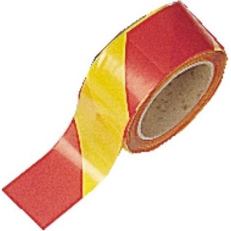 Ruban de signalisation polyéthylène RUBAPLAST©, blanc et rouge, largeur 75mm, rouleau de 200m - TALIAPLAST (1/4)