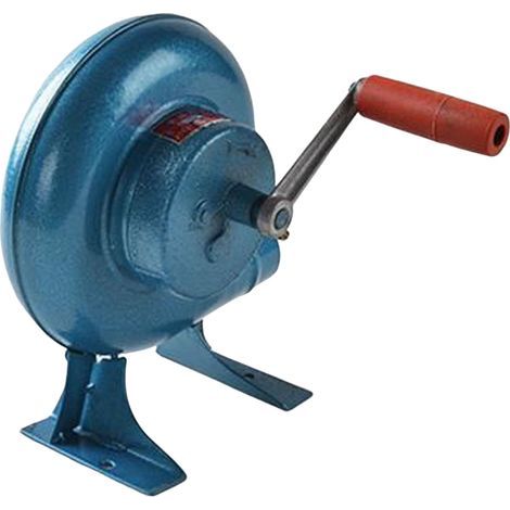 Ventilateur à manivelle 80 W pour barbecue, forge et usage domestique - Ventilateur noir pour barbecue avec poignée manuelle-AquaForge