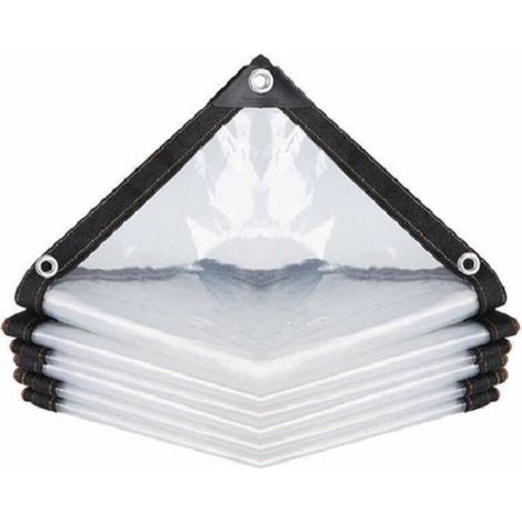 Bâche imperméable - Bâche transparente - PE Aluminium - 2x2 m - Usage extérieur Transparent (1/3)