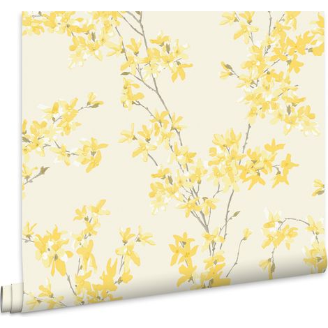 Laura Ashley Forstyhia Sunshine Vliestapete - 10mx52cm