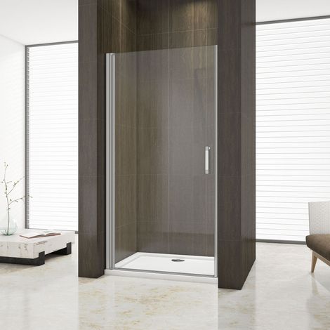 Mamparas de Ducha Puerta Abatible Gris mate 5mm 76x185cm