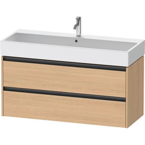 Duravit Ketho.2 mueble bajo lavabo suspendido, 2 cajones,