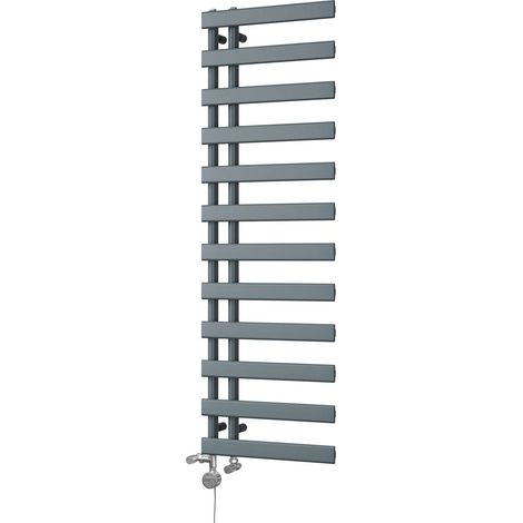 Agar - Anthracite Dual Fuel Towel Rail H1564mm x W500mm Thermostatic (1/3)