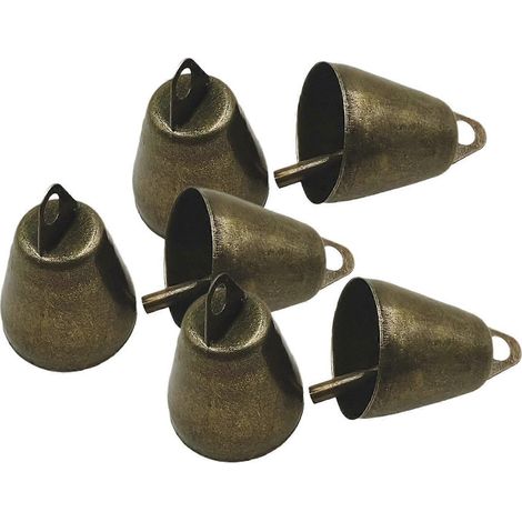 6er-Set Hängende Glöckchen, Windspiele, Jingle Bells, DIY-Eisen-Glöckchen, kleine Anhänger für den Weihnachtsbaum
