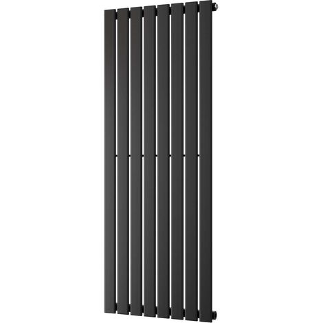 Typhoon - Black Vertical Radiator H1400mm x W544mm Single Panel
