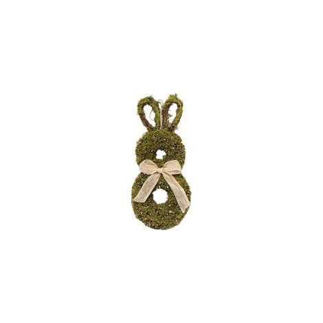 Ghirlanda con coniglietto pasquale, decorazioni a forma di coniglietto da appendere, piante finte, accessori per foto per la caccia alle uova di Pasqua e decorazioni per ufficio (19 x 40 cm)
