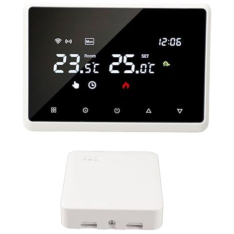WiFi Smart Thermostat with Voice Control, 0.5°C Accuracy, Wall Control Thermostat for Heating Gas Boilers (1/5)