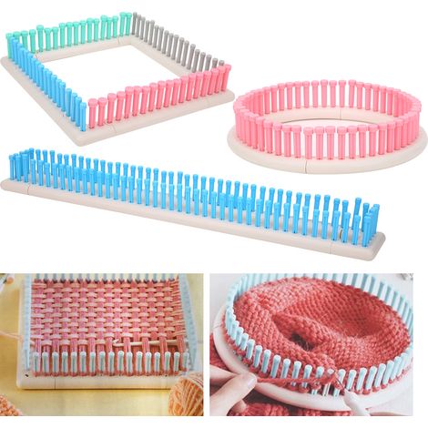 Machine à tricoter multifonctionnelle, adaptée aux bonnets et aux écharpes, en plastique ABS manuel, outils de tricot à faire soi-même.